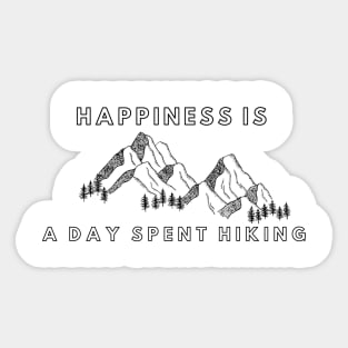 Happiness is a day spent fishing Sticker